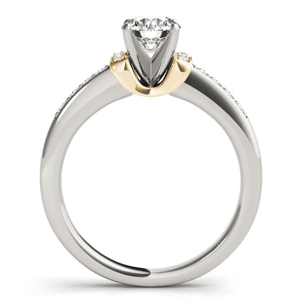 Engagement Ring, style 50946, Side view in yellow gold
