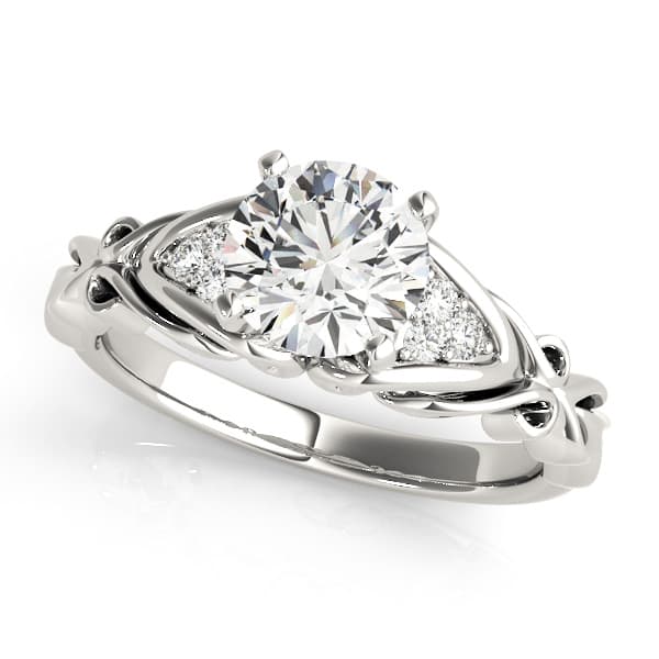 Nature Inspired Cluster Sides Engagement Rings — style 50947 in 10k White Gold
