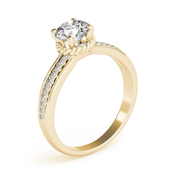 Engagement Ring, style 50958, Angle view in yellow gold