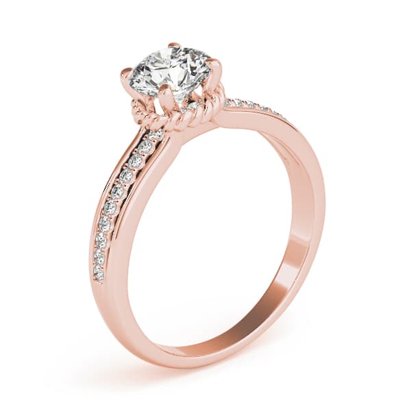 Engagement Ring, style 50958, Angle view in rose gold