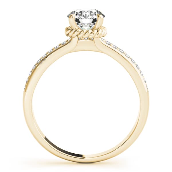 Engagement Ring, style 50958, Side view in yellow gold