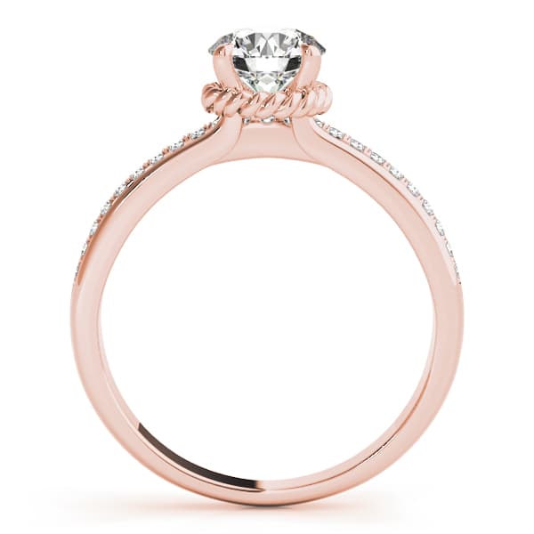 Engagement Ring, style 50958, Side view in rose gold