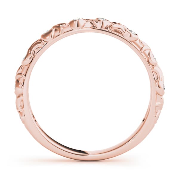 Wedding Band (0.08 ct. tw.), Side view in rose gold