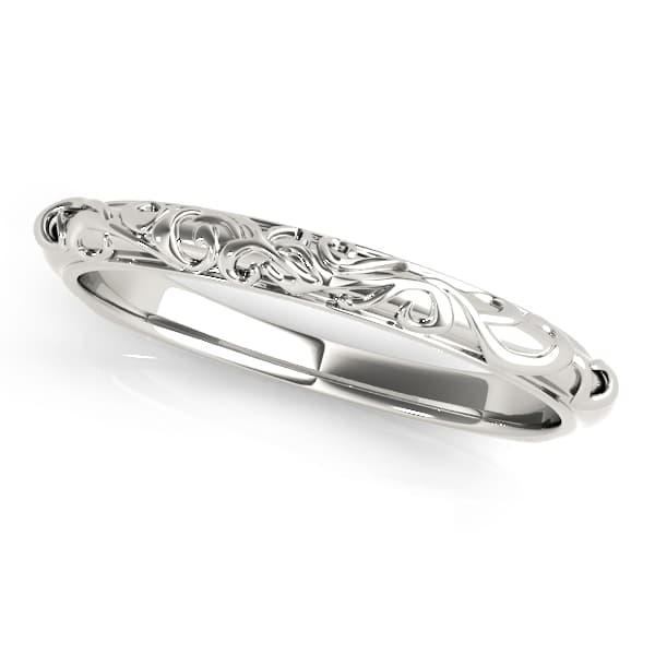 Floral-Inspired Wedding Band — View 1