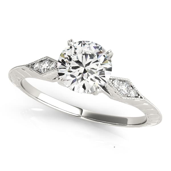 Antique Inspired Marquise Filigree Engagement Rings — style 50971 in 10k White Gold