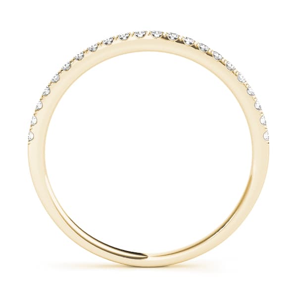 Straight Wedding Band (1/8 ct. tw.), Side view in yellow gold