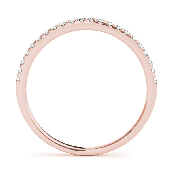 Straight Wedding Band (1/8 ct. tw.), Side view in rose gold
