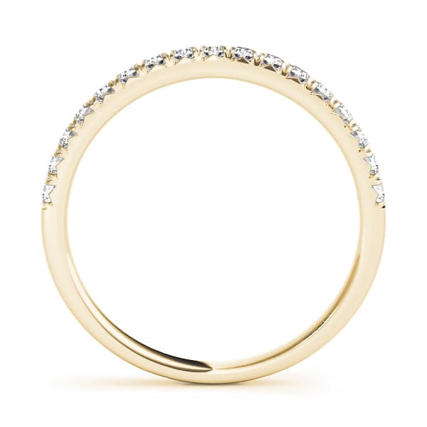 Split Prong Wedding Band (0.17 ct. tw.), Side view in yellow gold