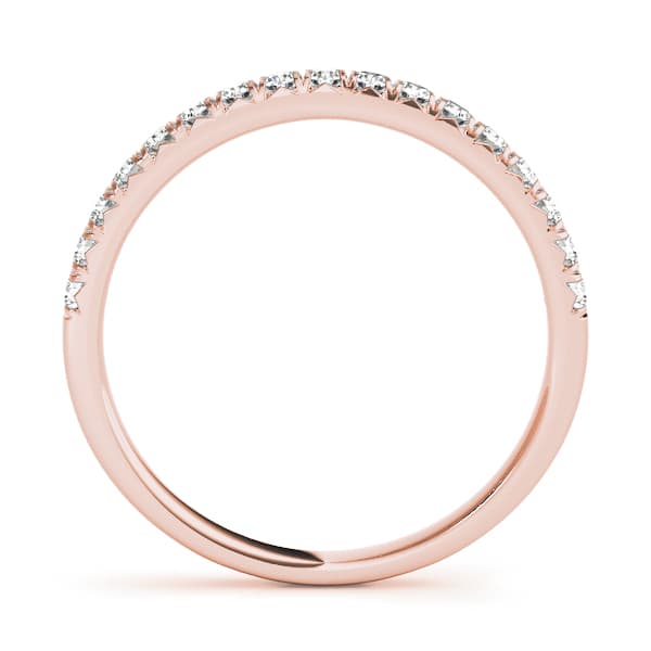 Split Prong Wedding Band (0.17 ct. tw.), Side view in rose gold