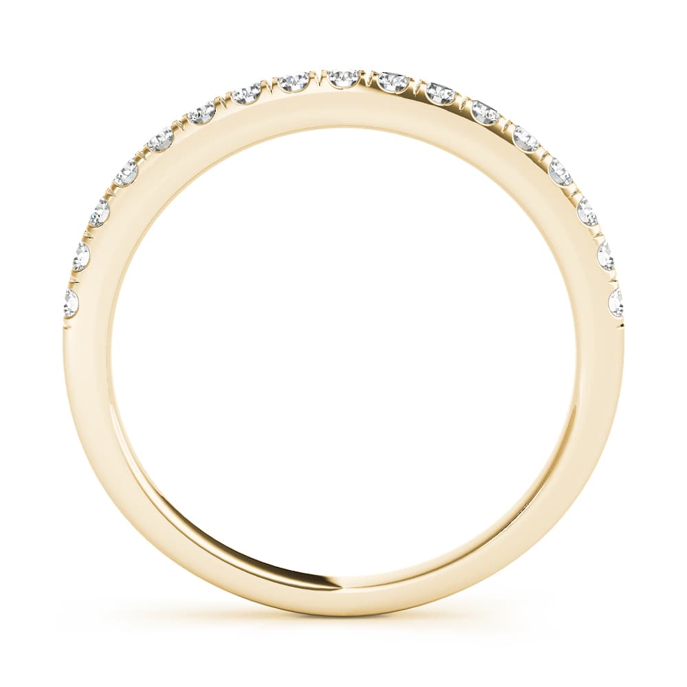 Split Prong Wedding Bands (0.17 ct. tw.), Side view in yellow gold