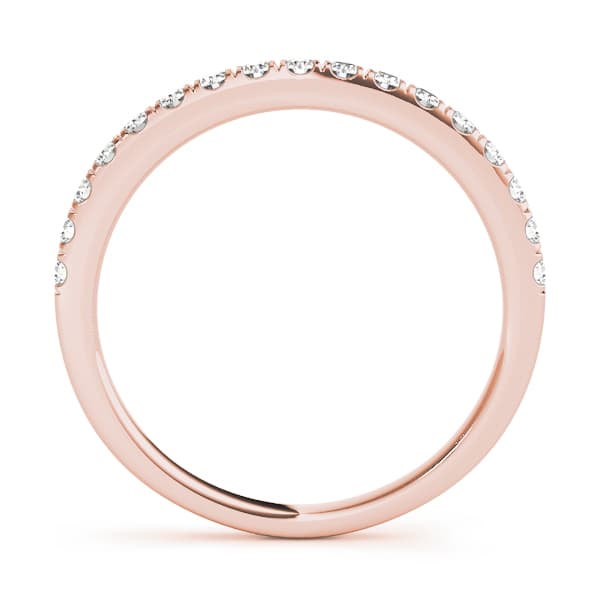 Wedding Band (0.17 ct. tw.), Side view in rose gold