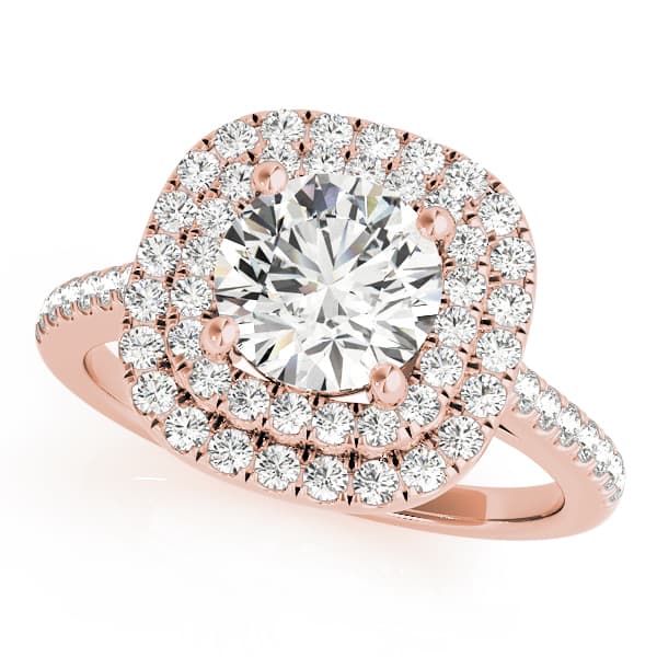Engagement Ring, style 50984, Front view in rose gold