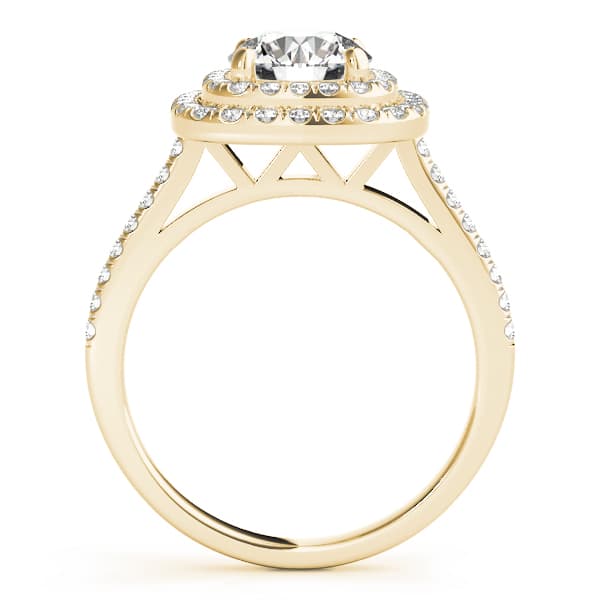 Engagement Ring, style 50984, Side view in yellow gold