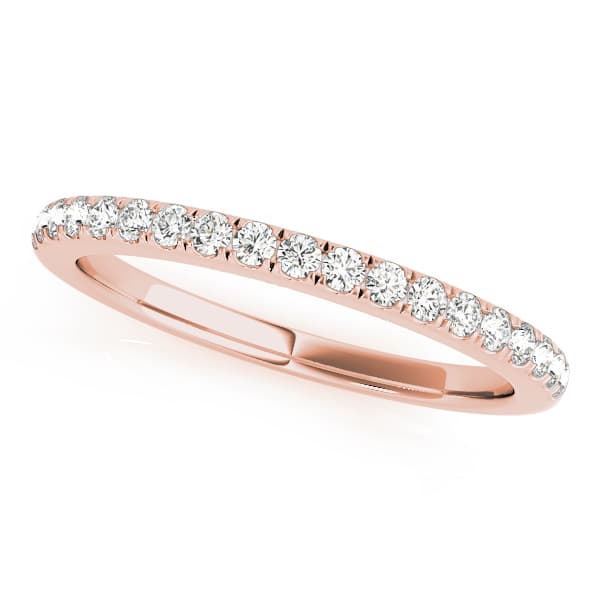 Wedding Band (0.19 ct. tw.), Front view in rose gold