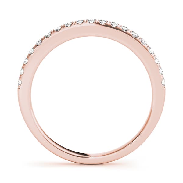 Wedding Band (0.19 ct. tw.), Side view in rose gold