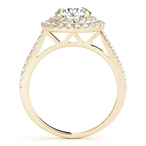 Engagement Ring, style 50986, Side view in yellow gold
