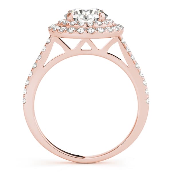 Engagement Ring, style 50986, Side view in rose gold