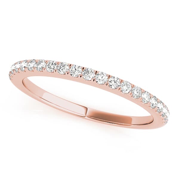 Wedding Band (0.16 ct. tw.), Front view in rose gold