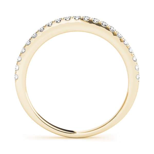 Wedding Band (0.16 ct. tw.), Side view in yellow gold