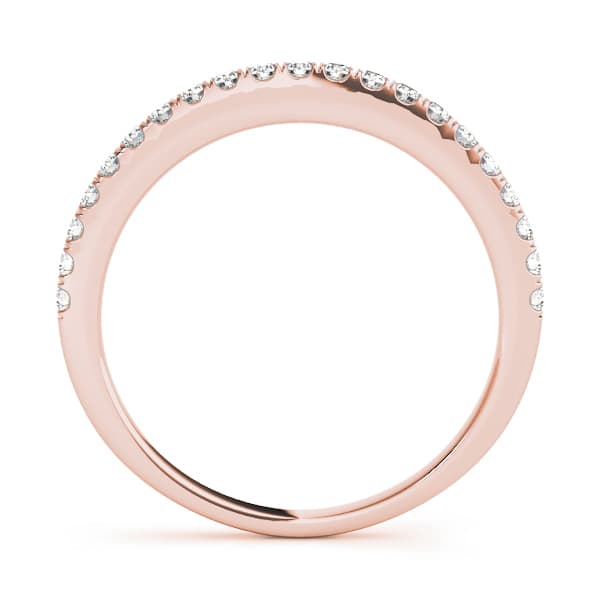 Wedding Band (0.16 ct. tw.), Side view in rose gold