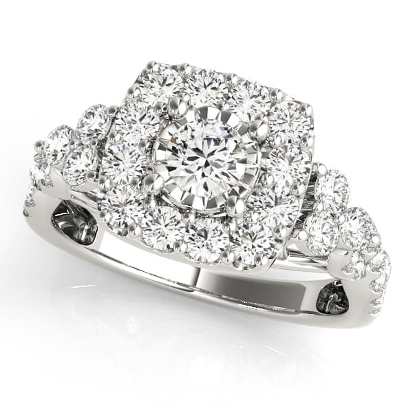 ENGAGEMENT RING — style 50990 in 10k White Gold
