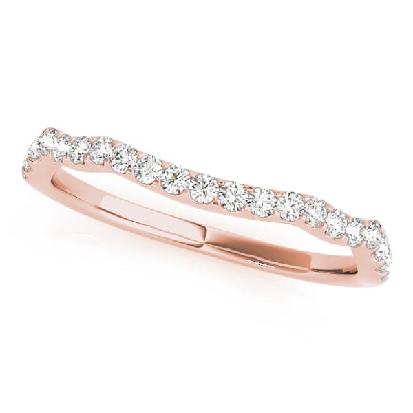 Wedding Band (0.21 ct. tw.), Front view in rose gold