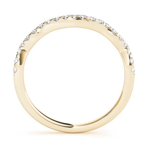 Wedding Band (0.21 ct. tw.), Side view in yellow gold