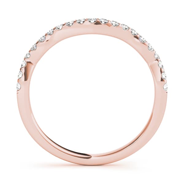 Wedding Band (0.21 ct. tw.), Side view in rose gold