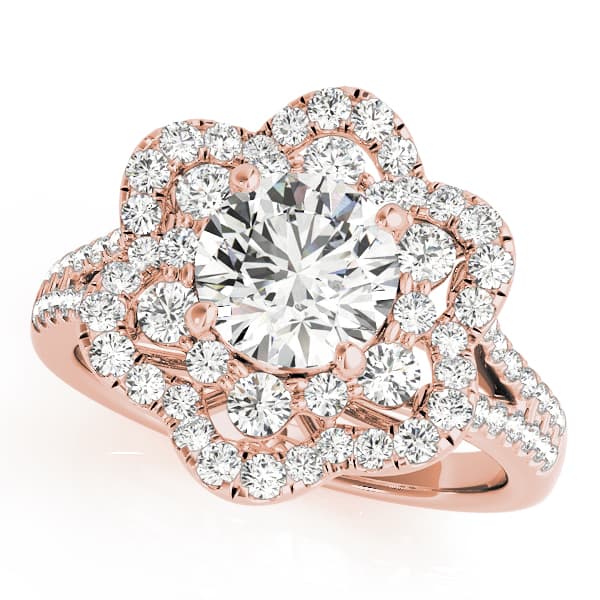 Engagement Ring, style 50995, Front view in rose gold