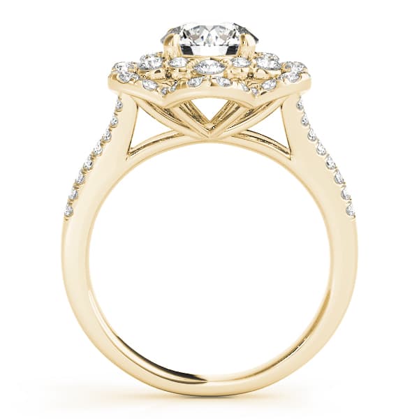 Engagement Ring, style 50995, Side view in yellow gold