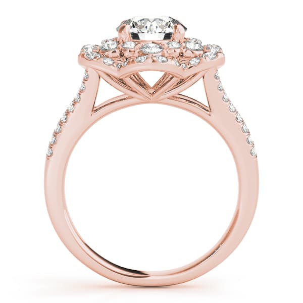 Engagement Ring, style 50995, Side view in rose gold