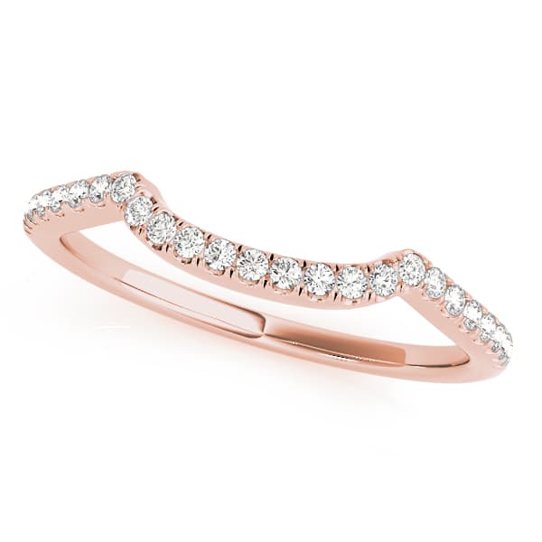 Wedding Band (0.15 ct. tw.), Front view in rose gold