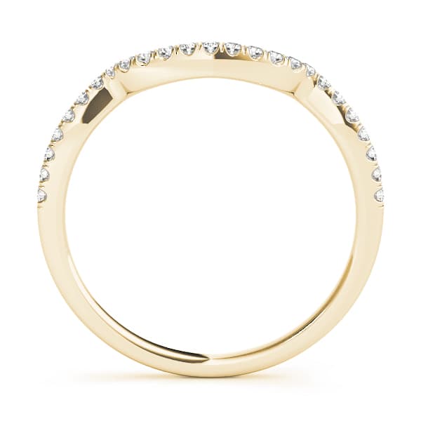 Wedding Band (0.15 ct. tw.), Side view in yellow gold