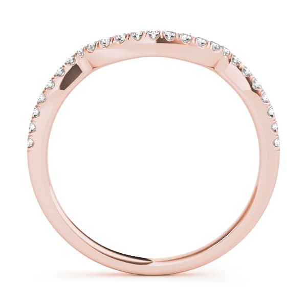 Wedding Band (0.15 ct. tw.), Side view in rose gold