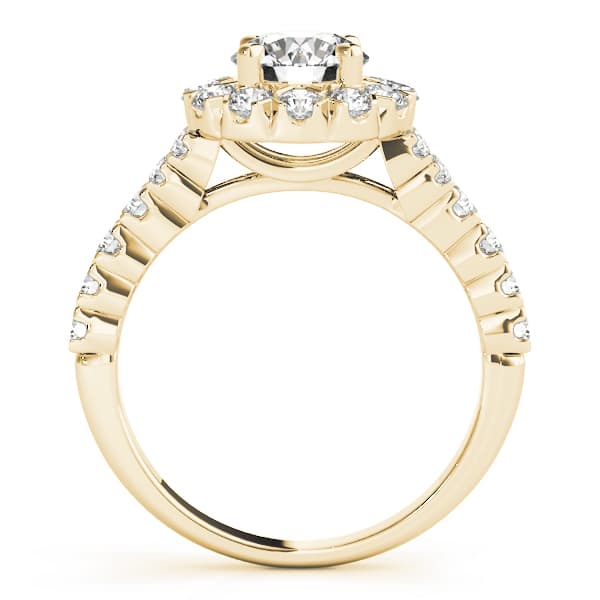 Engagement Ring, style 50998, Side view in yellow gold
