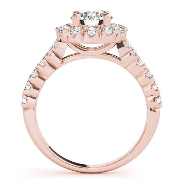 Engagement Ring, style 50998, Side view in rose gold