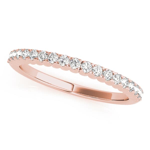 Wedding Band (1/4 ct. tw.), Front view in rose gold