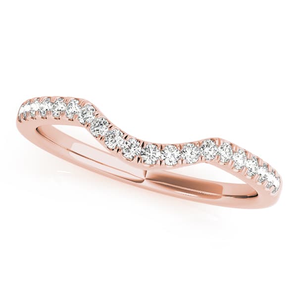 Wedding Band (0.15 ct. tw.), Front view in rose gold
