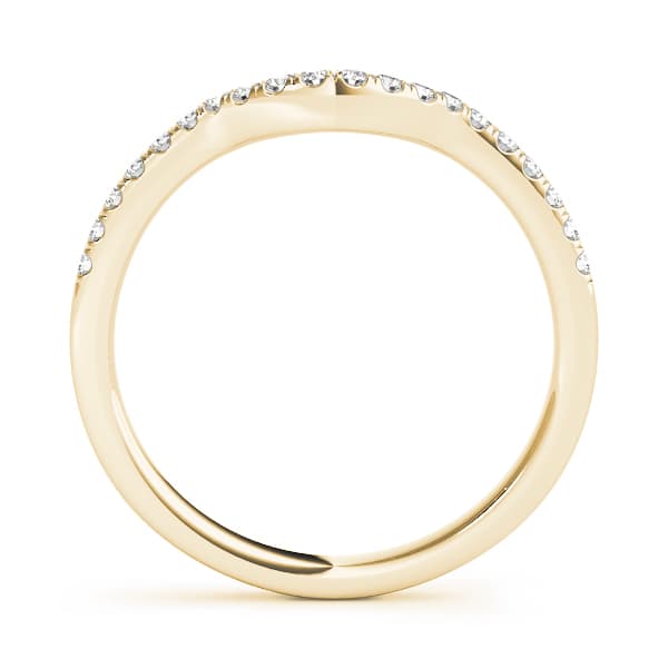 Wedding Band (0.15 ct. tw.), Side view in yellow gold
