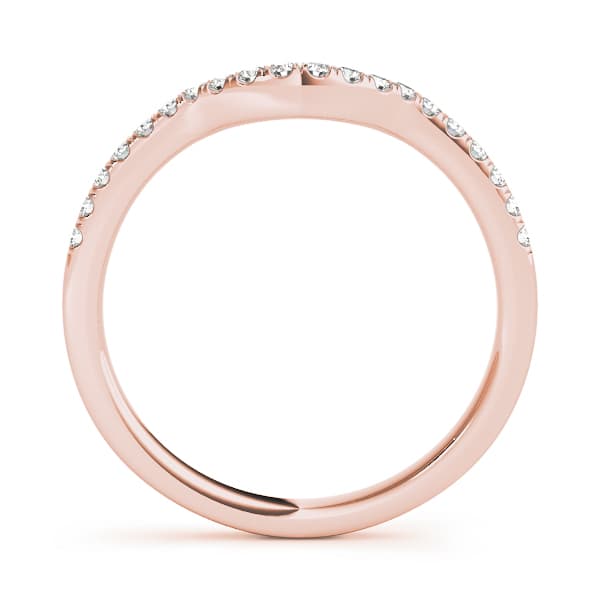 Wedding Band (0.15 ct. tw.), Side view in rose gold