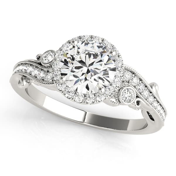 ENGAGEMENT RINGS ANTIQUE — style 51000 in 10k White Gold