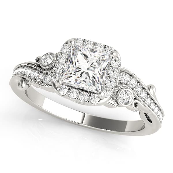 ENGAGEMENT RINGS ANTIQUE — style 51002 in 10k White Gold