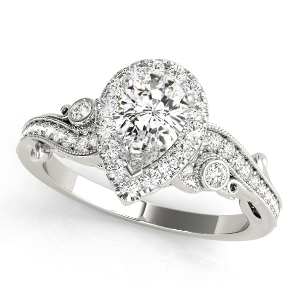 ENGAGEMENT RINGS ANTIQUE — style 51006 in 10k White Gold