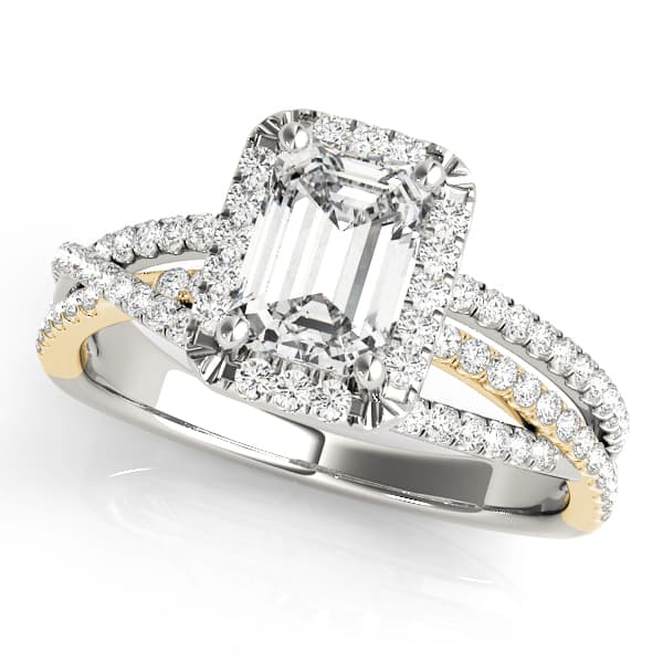Engagement Ring, style 51020, Front view in yellow gold