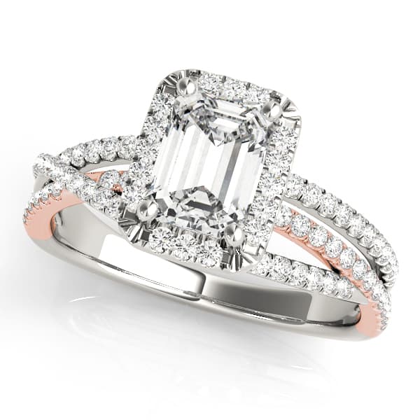 Engagement Ring, style 51020, Front view in rose gold