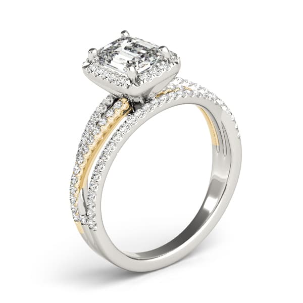 Engagement Ring, style 51020, Angle view in yellow gold