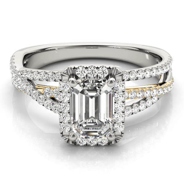 Engagement Ring, style 51020, On hand view in yellow gold