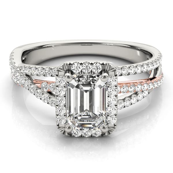 Engagement Ring, style 51020, On hand view in rose gold