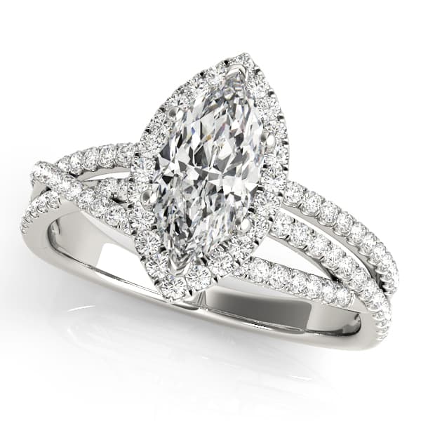ENGAGEMENT RING — style 51023 in 10k White Gold