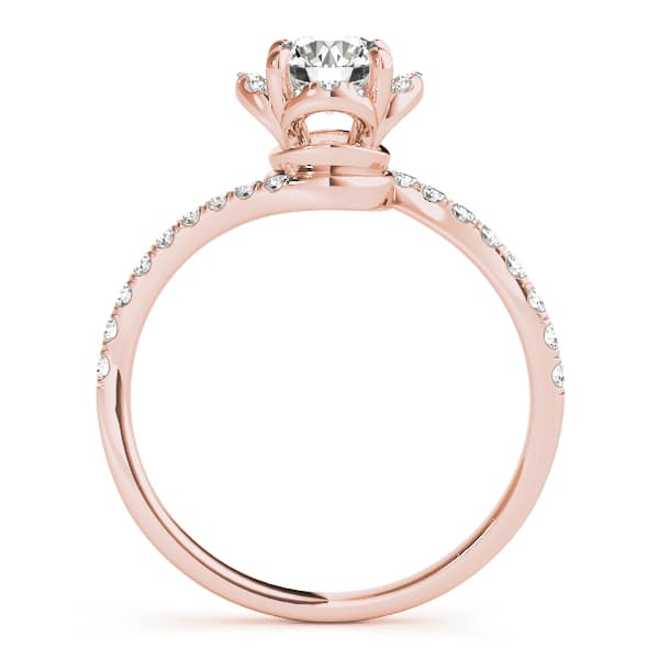 Engagement Ring, style 51030, Side view in rose gold